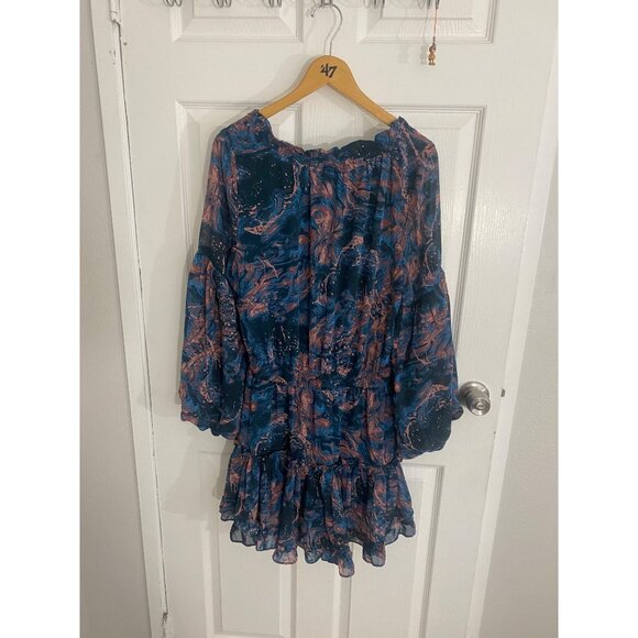 NWT Buddy Love Women's Zozo Elastic Waist V Neck, Bell Sleeve Dress - Medium - Picture 4 of 14